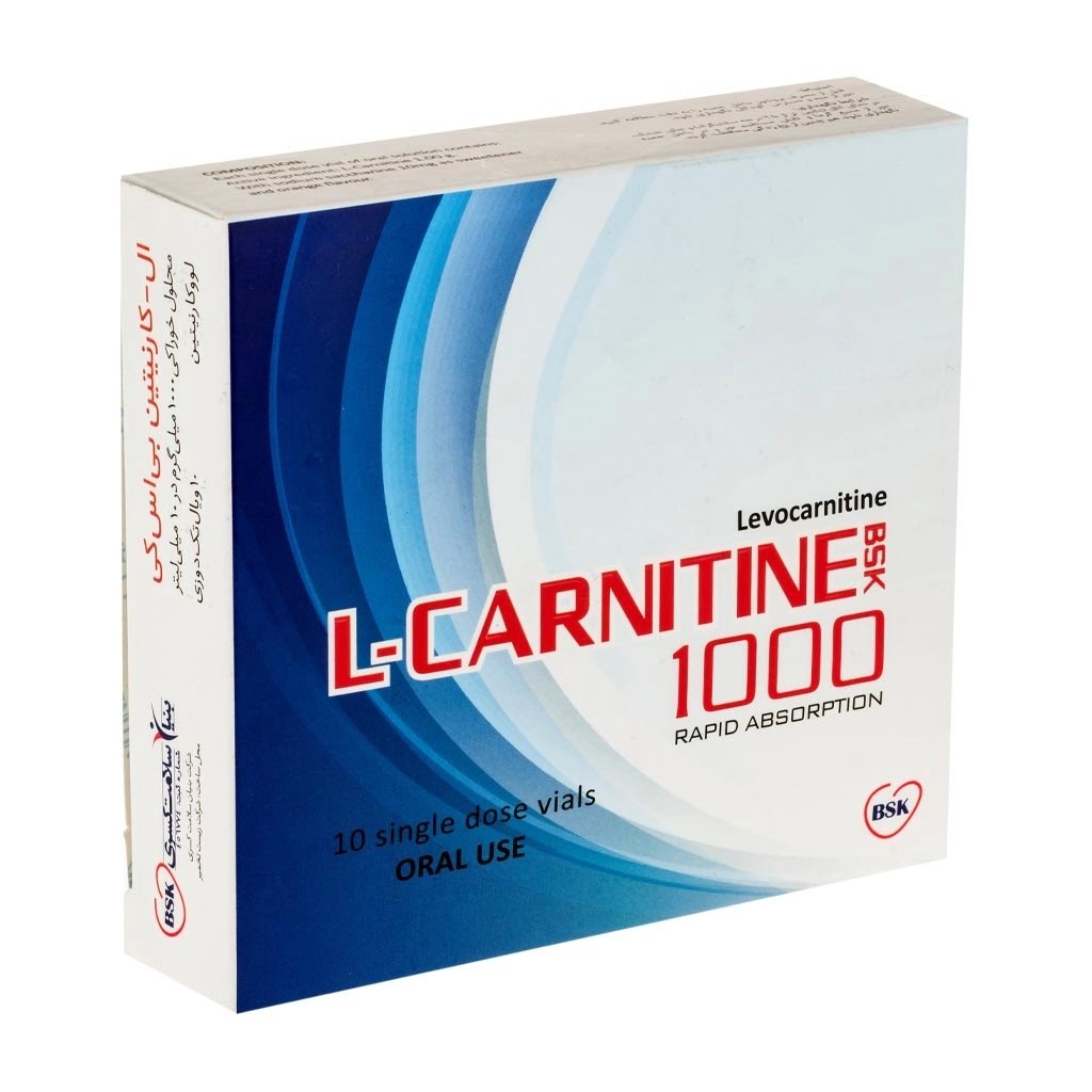 ویال ال کارنیتین 1000 بی اس کی 10 عددی BSK L-Carnitine 1000 10 Signal Dose Vials