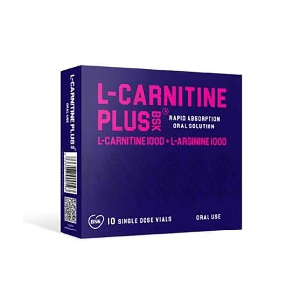 ال کارنیتین پلاس بی اس کی 10 عددی BSK L-Carnitine Plus 10 Single Dose Vials