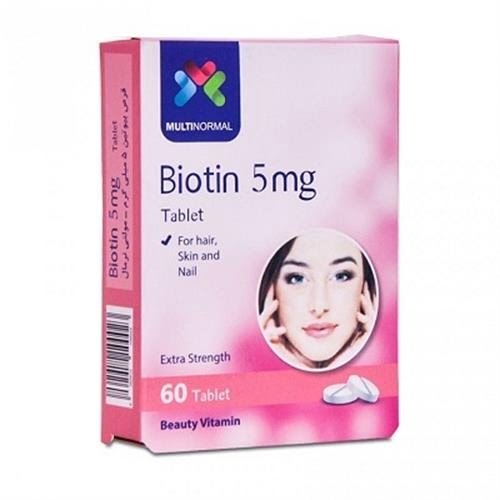 بیوتین 5 میلی گرم مولتی نرمال 60 عددی Multi normal biotin 5 mg 60 tablets