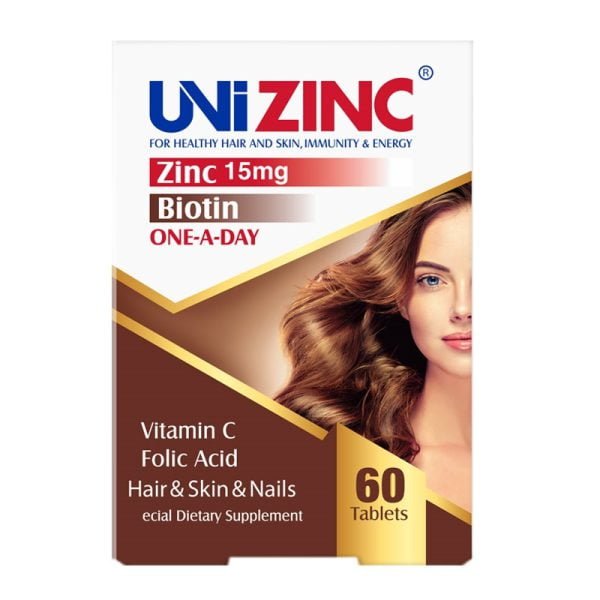 قرص یونی زینک 60 عددی UNI ZINC Tablets 60 Tablets