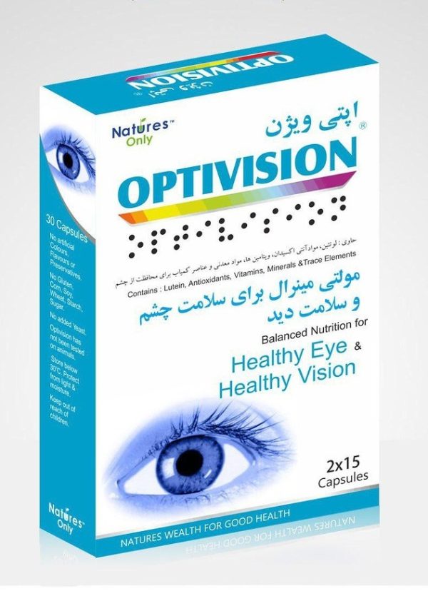 اپتی ویژن نیچرز اونلی 30 عددی Natures Only Optivision 30 Capsules