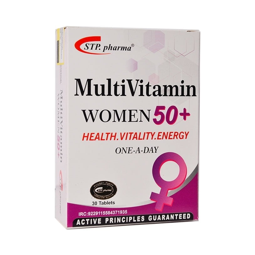 مولتی ویتامین خانم های بالای 50 سال اس تی پی فارما 30 عددی STP.pharma MultiVitamin Women 50+ 30 Tablets