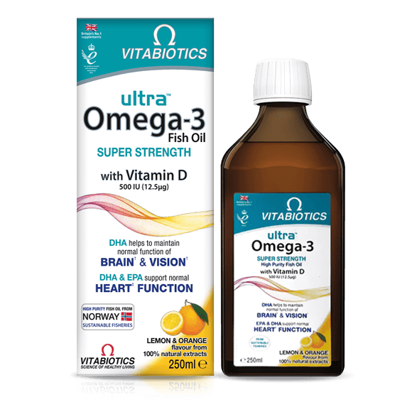 شربت اولترا امگا-3 ویتابیوتیکس 250 میلی لیتری Vitabiotics Ultra Omega-۳ Liquid 250 ml
