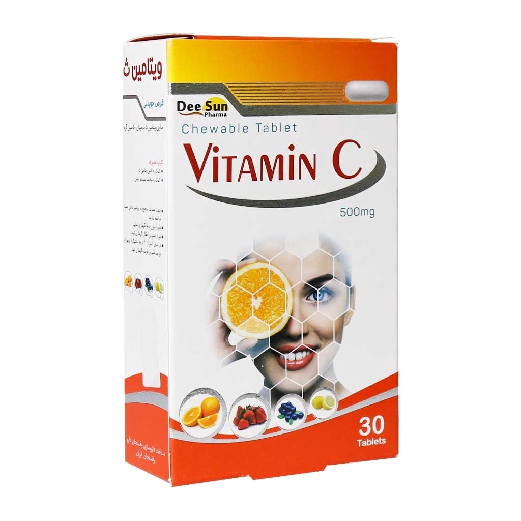 ویتامین C 500 دیسان فارما 30 عددی Dee Sun pharma Vitamin C 500 mg 30 Tablets