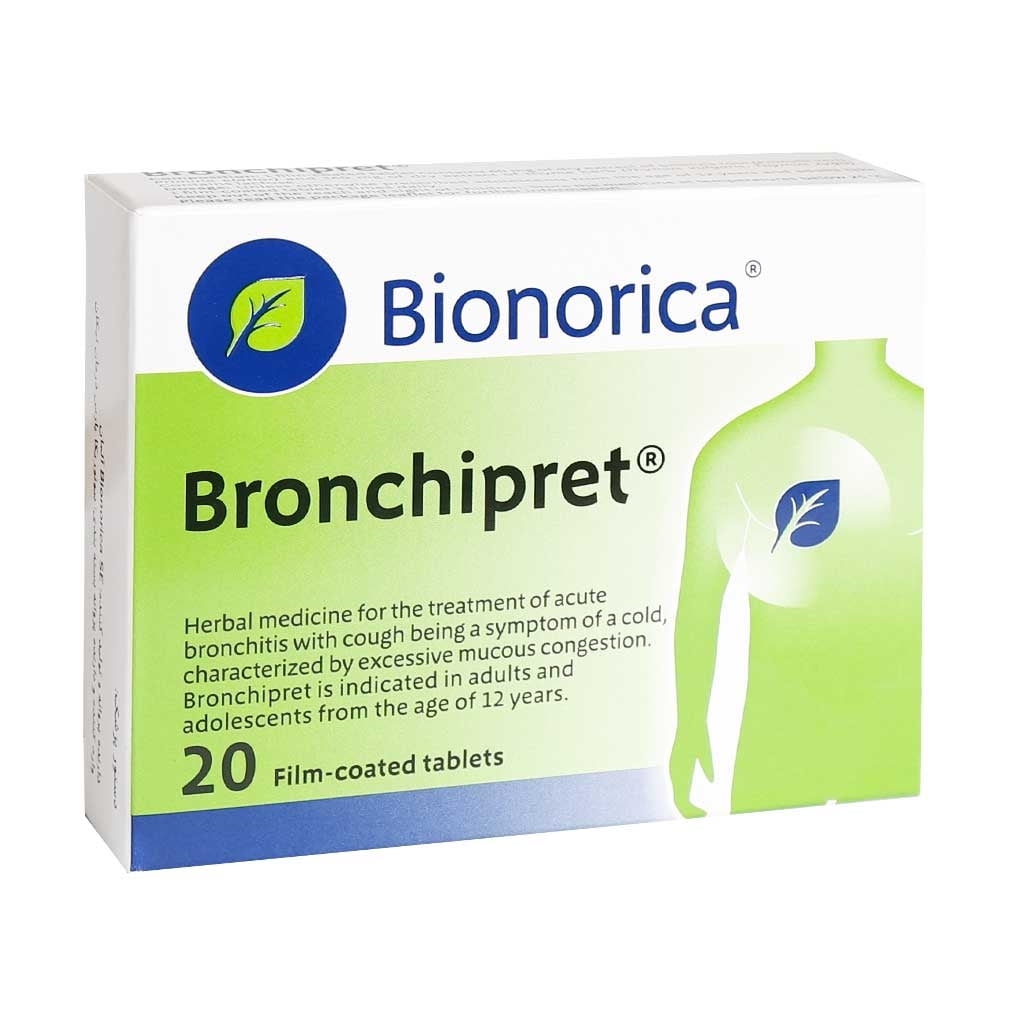قرص برونشی پرت بیونوریکا 20 عددی Bionorica Bronchipret 20 Film-Coated Tablets