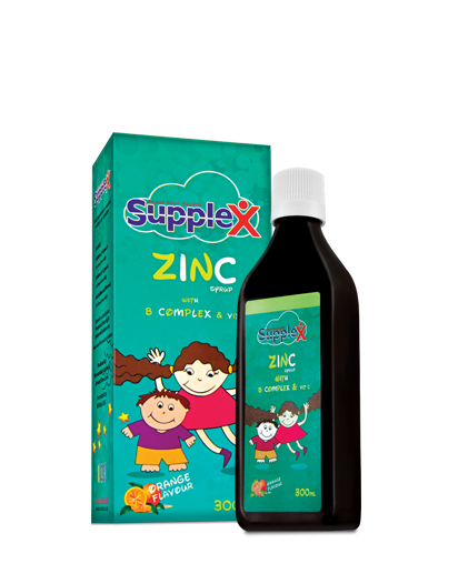 شربت زینک همراه ب کمپلکس و ویتامین سی ساپلکس 300 میلی لیتری Supplex Zinc With B Complex and Vit C Syrup 300 ml