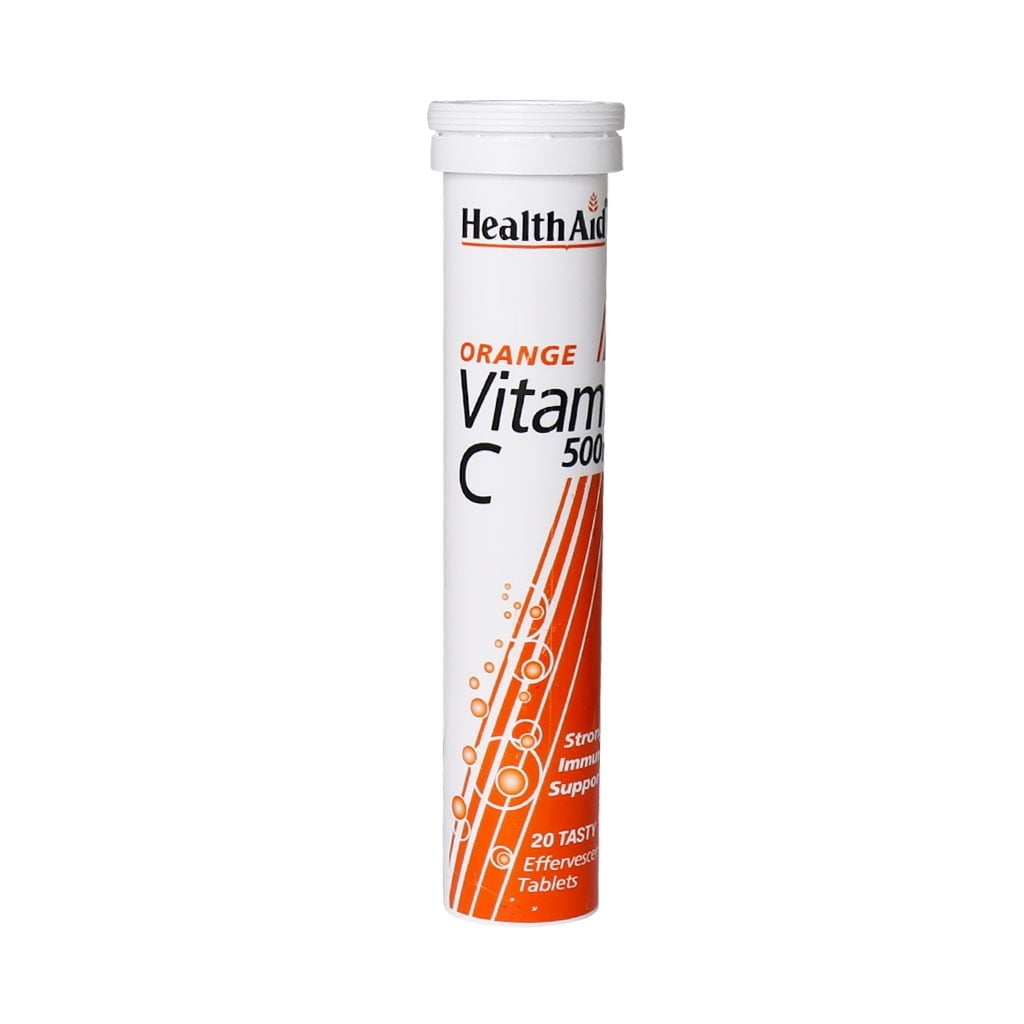 ویتامین سی  500 میلی گرمی هلث اید 20 عددی HealthAid Vitamin C 500 mg 20 Effervescent Tablets