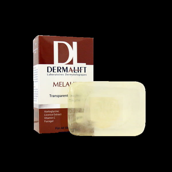 پن شفاف روشن کننده ملالیفت درمالیفت 100 گرمی Dermalift Melalift Transparent Depigmenting Syndet Bar For All Skin Types 100 g