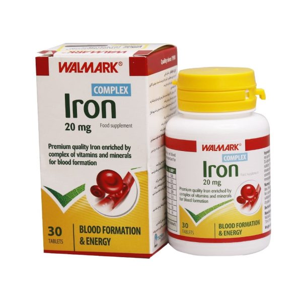 آیرون کمپلکس ۲۰ میلی گرم والمارک 30 عددی Walmark Complex Iron 20 mg 30 Tablets