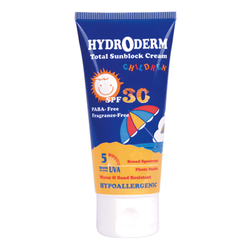 کرم ضد آفتاب کودکان فاکتور حفاظتی SPF۳۰ هیدرودرم 50 میلی لیتری Hydroderm Total Sunblock Cream SPF30 For Children 50 ml