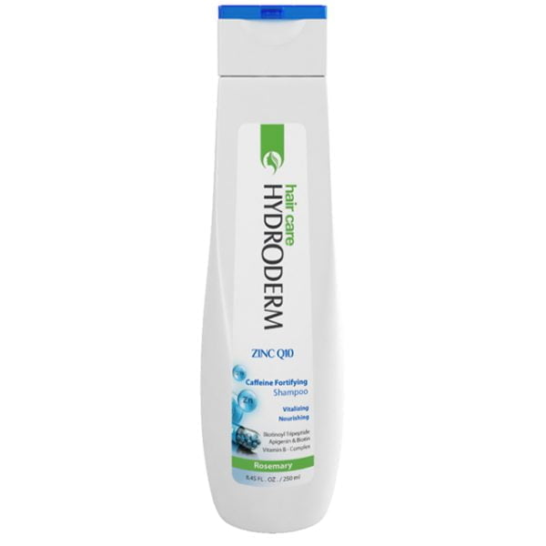 شامپو تقویت کننده و مغذی موی سر زینک و کیوتن 10 هیدرودرم Hydroderm Zinc Q10 Caffeine Fortifying & Vitalizing Nourishing Shampoo