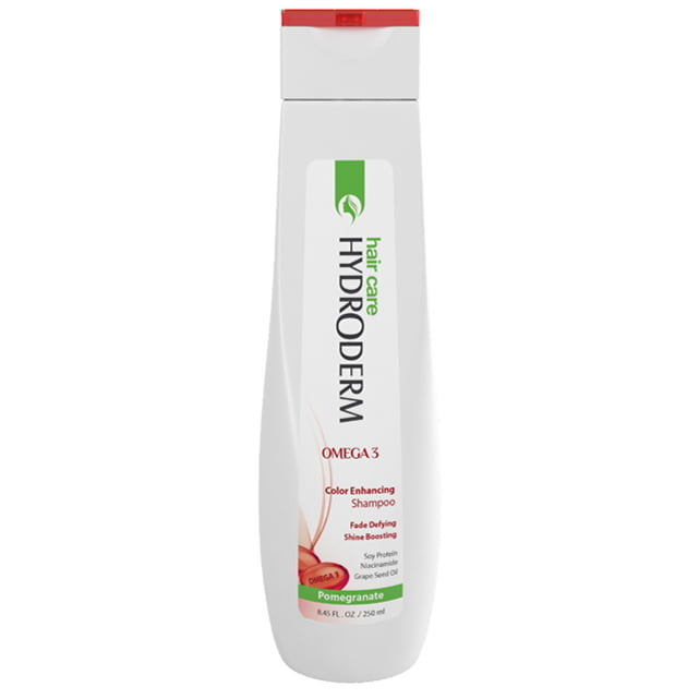 شامپو تثبیت کننده رنگ مو و محافظ موهای رنگ شده امگا 3 هیدرودرم Hydroderm OMEGA 3 Color Enhancing & Fade Defying Shine Boosting Shampoo