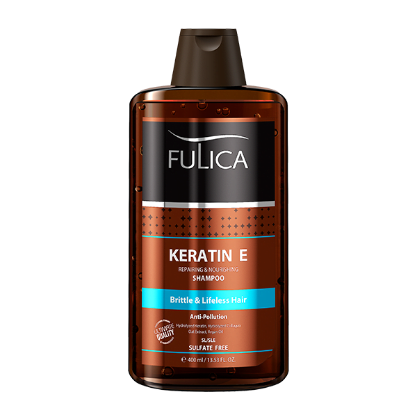 شامپو تقویت کننده و ترمیم کننده موی سر حاوی کراتین و روغن آرگان فولیکا 400 میلی لیتر-Keratin E repairing & Nourishing shampoo 400ml