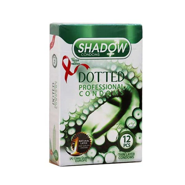 کاندوم خاردار شادو مدل DOTTED بسته 12 عددی Shadow DOTTED Condoms Pack Of 12