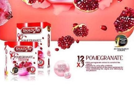 کاندوم شادو مدل Pomegranate بسته 12 عددی Shadow Pomegranate Condoms 12 Pcs