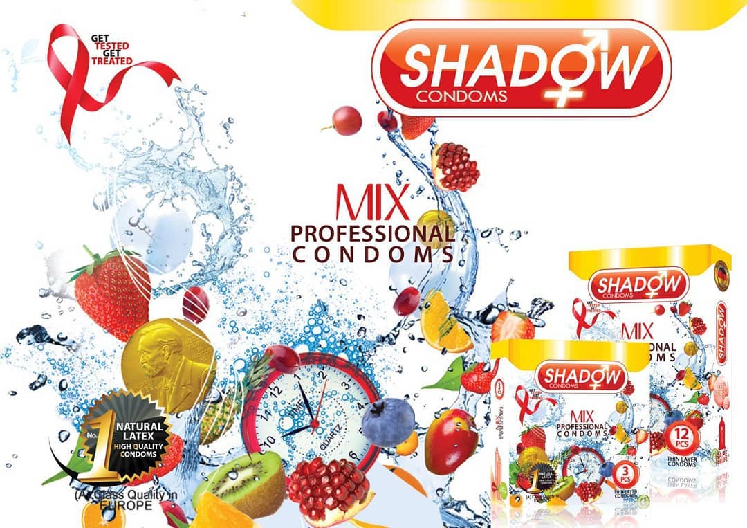 کاندوم شادو مدل Mix بسته 12 عددی Shadow Mix Condoms 12 Pcs