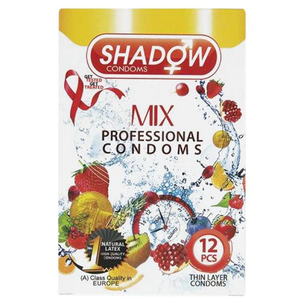 کاندوم شادو مدل Mix بسته 12 عددی Shadow Mix Condoms 12 Pcs