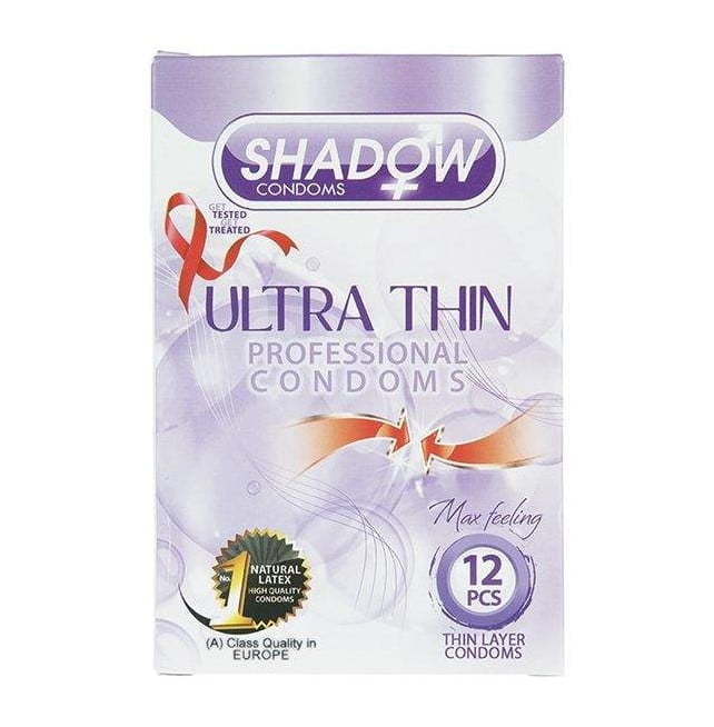 کاندوم شادو مدل Ultra Thin بسته 12 عددی Shadow Ultra Thin Condoms 12 Pcs
