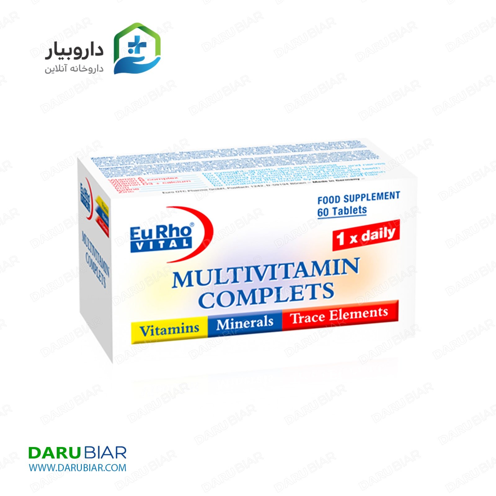 مولتی ویتامین کامپلت یورو ویتال 30 عددی EuRho Vital Multivitamin Complets 30 Tablets