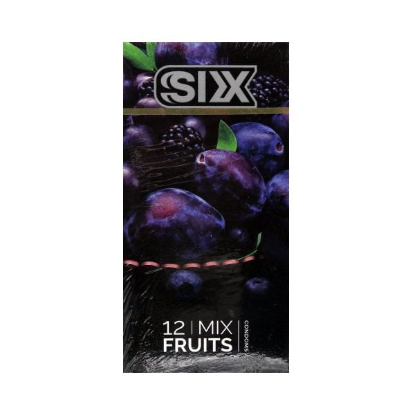 کاندوم سیکس مدل میوه ای بسته ۱۲ عددی Condom Six Fruits- 12PCS