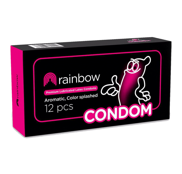کاندوم کاندوم مدل Rainbow بسته 12 عددی Condom Rainbow Condoms 12pcs