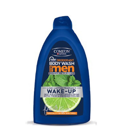شامپو بدن ژلی دئودورانت مدل ویک آپ آقایان کامان 510 میلی لیتری COME’ON Deodorant Wake Up Body Wash Shower Gel Cleanser For Men 510 ml