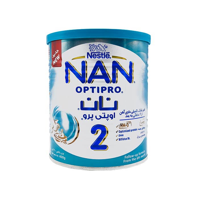 شیر خشک نان اوپتی پرو 2 نستله مناسب نوزادان ۶ تا ۱۲ ماهگی 400 گرمی Nestle NAN OPTIPRO 2 Milk Powder Suitable From 6th Month 400 g