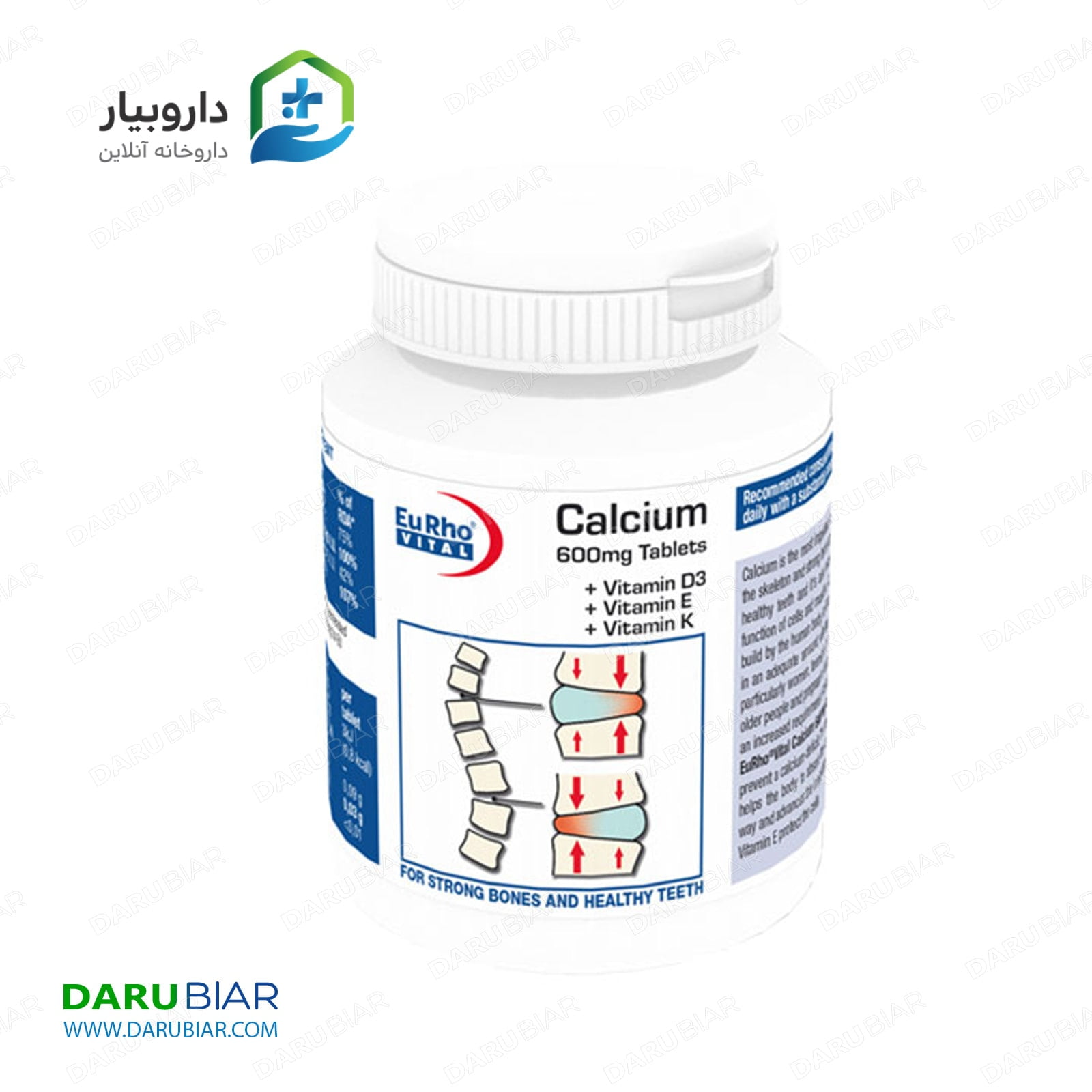 کلسیم + ویتامین D-Calcium 600 mg Tabletten