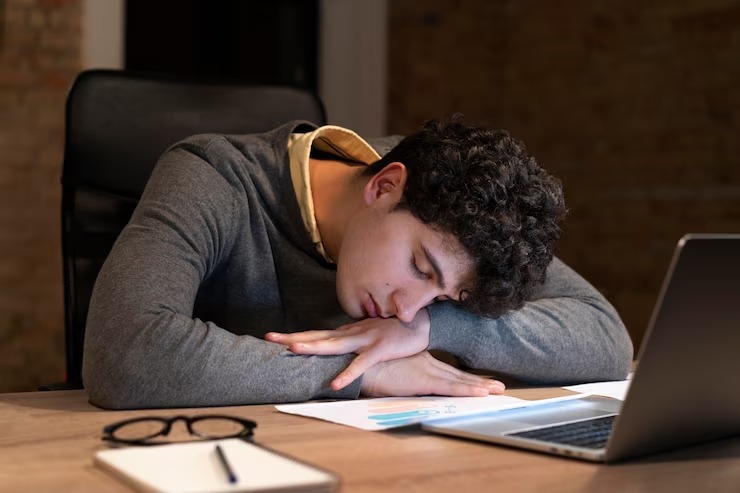 A student who sleeps